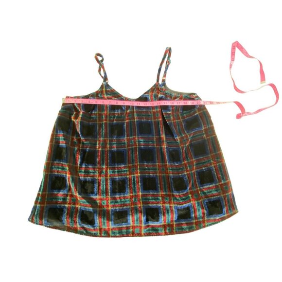 TORRID Women Velvet Cami Top Cropped Sophie Tank Swing Size 0/L Black 2-5 - Picture 5 of 14